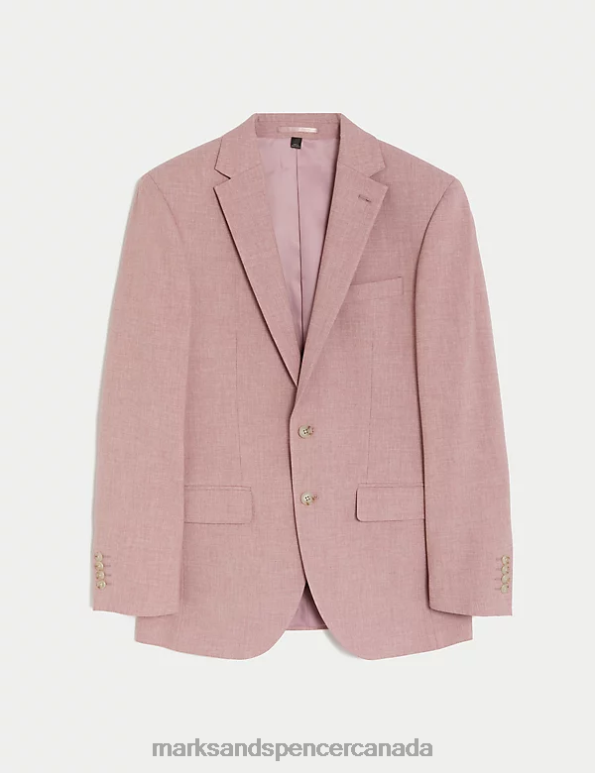 Marks and Spencer sale - Men Pink Clothing Marks & Spencer Slim Fit Marl Stretch Suit Jacket 20VTD6061
