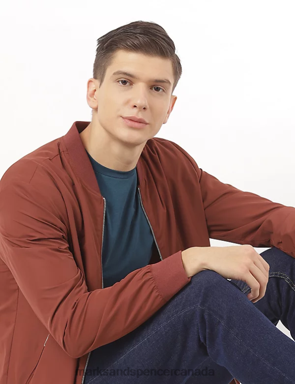 Marks and Spencer sale - Men Red Clothing Marks & Spencer Summer Bomber Jacket With Stormwear 20VTD7426