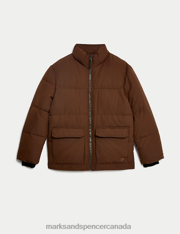 Men Rust Clothing Marks & Spencer Puffer Jacket with Thermowarmth 20VTD6526 - Marks and Spencer online
