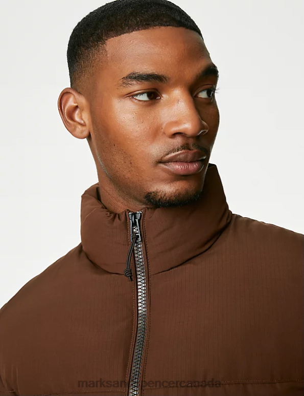 Men Rust Clothing Marks & Spencer Puffer Jacket with Thermowarmth 20VTD6526 - Marks and Spencer online