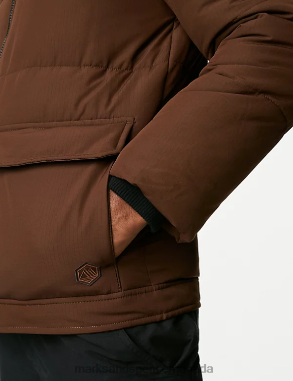 Men Rust Clothing Marks & Spencer Puffer Jacket with Thermowarmth 20VTD6526 - Marks and Spencer online