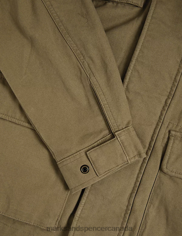Men Sand Clothing Marks & Spencer Pure Cotton Utility Jacket 20VTD6076 - Marks and Spencer Canada locations