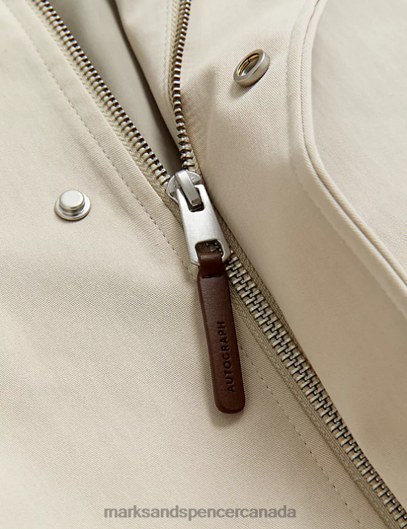 Men Stone Clothing Marks & Spencer Cotton Rich Mac with Stormwear 20VTD6258 - Marks and Spencer online