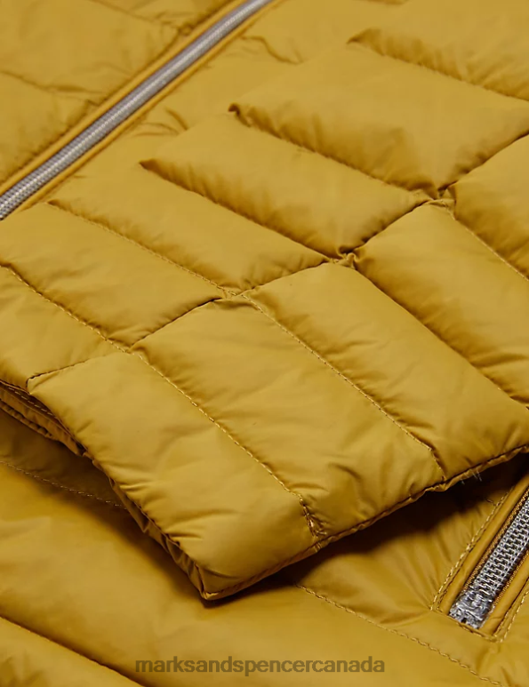 Men Yellow Clothing Marks & Spencer Feather and Down Puffer Jacket 20VTD7473 - Marks and Spencer Canada locations