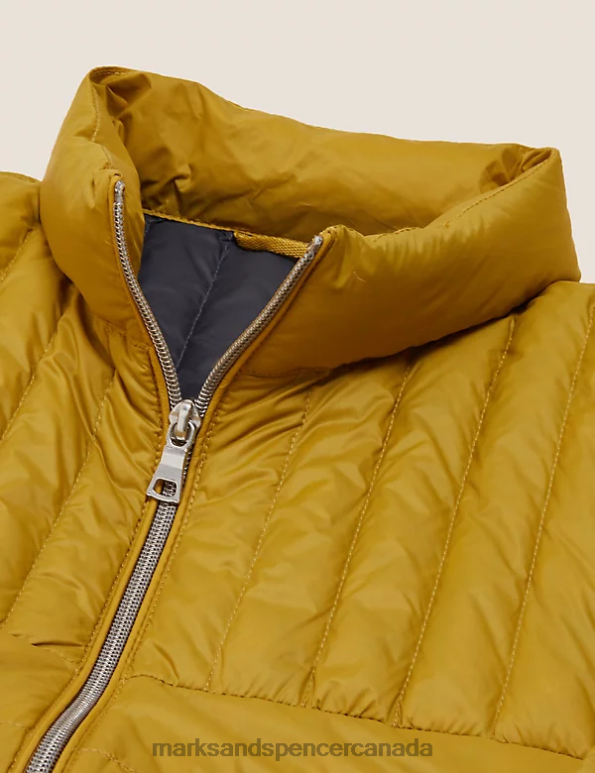 Men Yellow Clothing Marks & Spencer Feather and Down Puffer Jacket 20VTD7473 - Marks and Spencer Canada locations