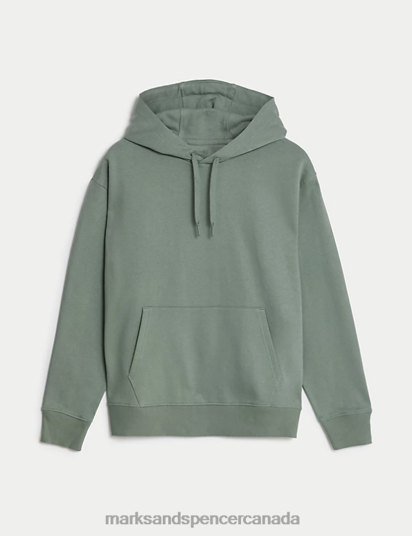 Men Sage Clothing Marks & Spencer Oversized Cotton Rich Hoodie 20VTD6645 - Marks and Spencer online