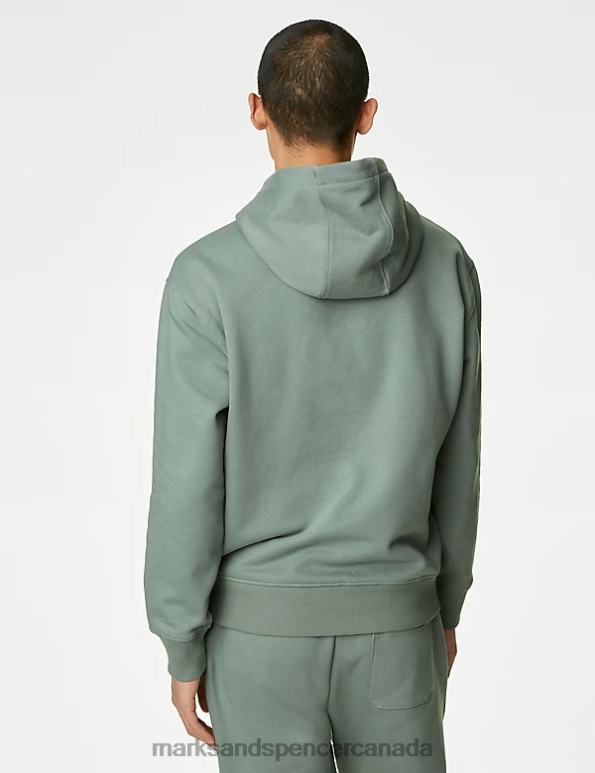 Men Sage Clothing Marks & Spencer Oversized Cotton Rich Hoodie 20VTD6645 - Marks and Spencer online