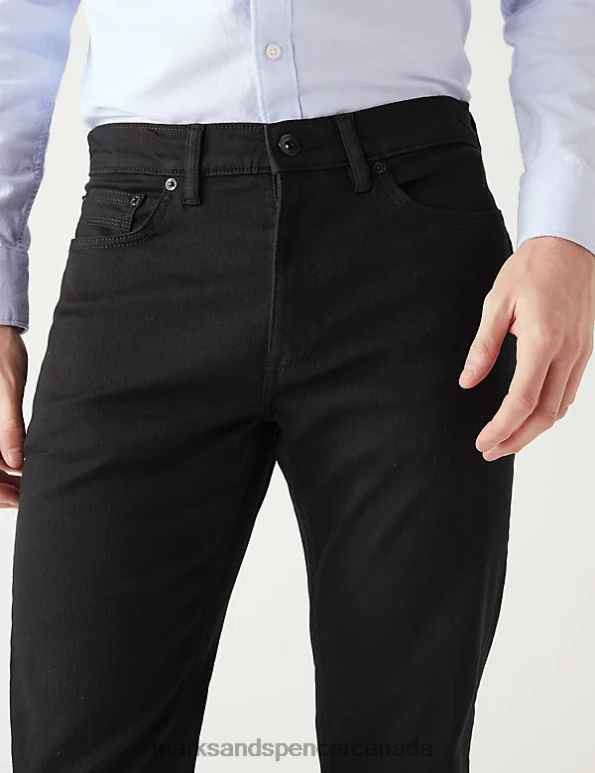 Marks and Spencer sale - Men Black Clothing Marks & Spencer Shorter Length Slim Fit 360 Flex Jeans 20VTD6322