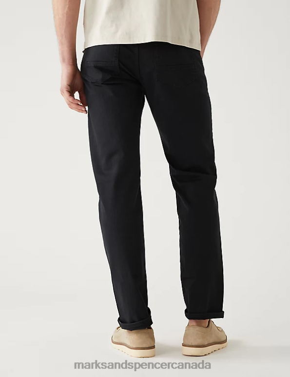 Men Black Clothing Marks & Spencer Straight Fit 360 Flex Jeans 20VTD7038 - Marks and Spencer Canada locations