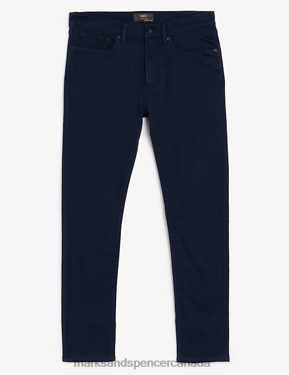 Marks and Spencer near me - Men Blue/Black Clothing Marks & Spencer Slim Fit 360 Flex Jeans 20VTD7183