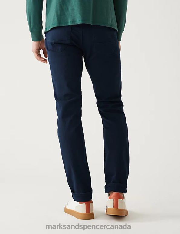 Marks and Spencer near me - Men Blue/Black Clothing Marks & Spencer Slim Fit 360 Flex Jeans 20VTD7183