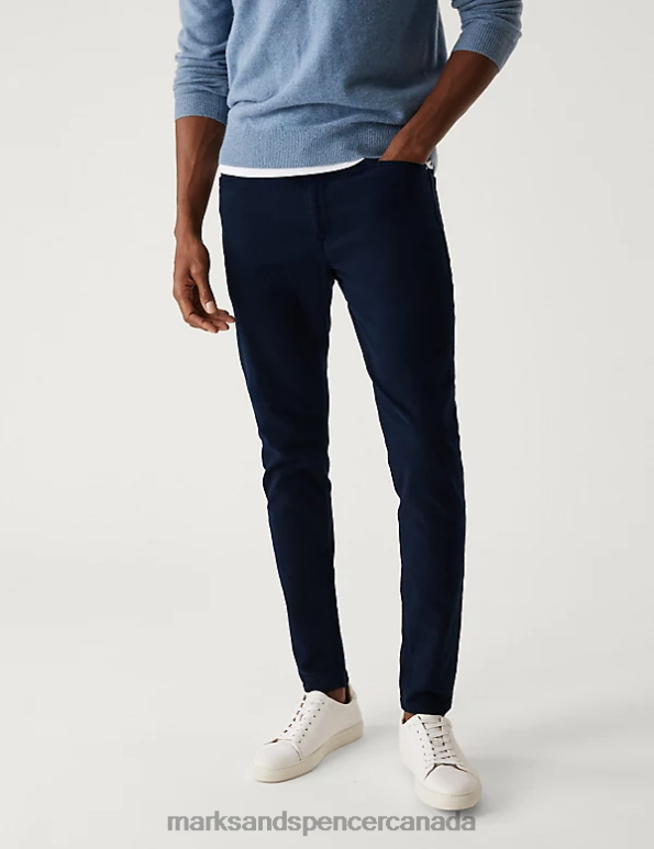 Marks and Spencer sale - Men Blue Clothing Marks & Spencer Skinny Fit Tea Dyed Stretch Jeans 20VTD6070