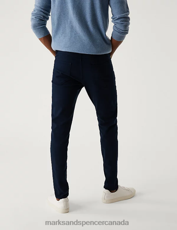 Marks and Spencer sale - Men Blue Clothing Marks & Spencer Skinny Fit Tea Dyed Stretch Jeans 20VTD6070