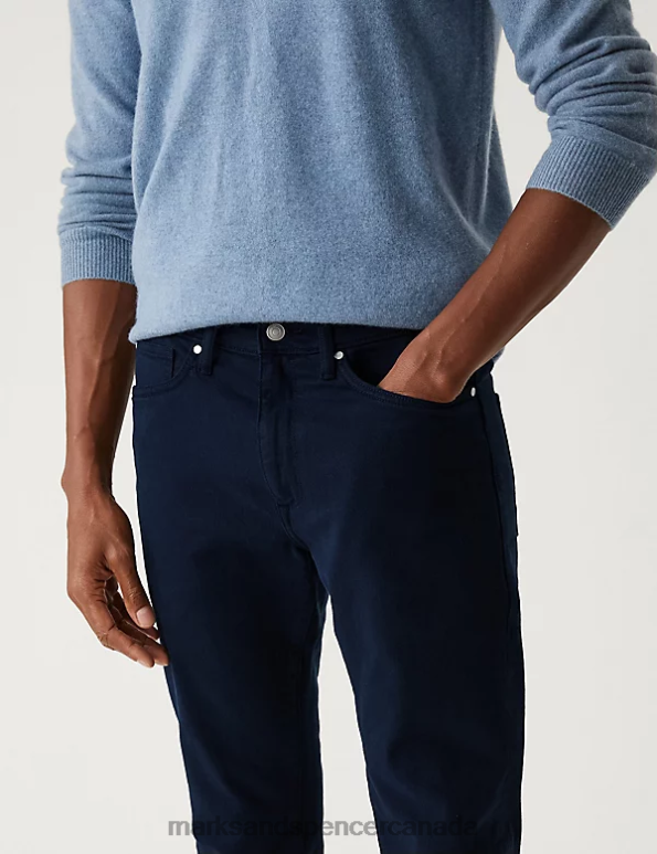 Marks and Spencer sale - Men Blue Clothing Marks & Spencer Skinny Fit Tea Dyed Stretch Jeans 20VTD6070