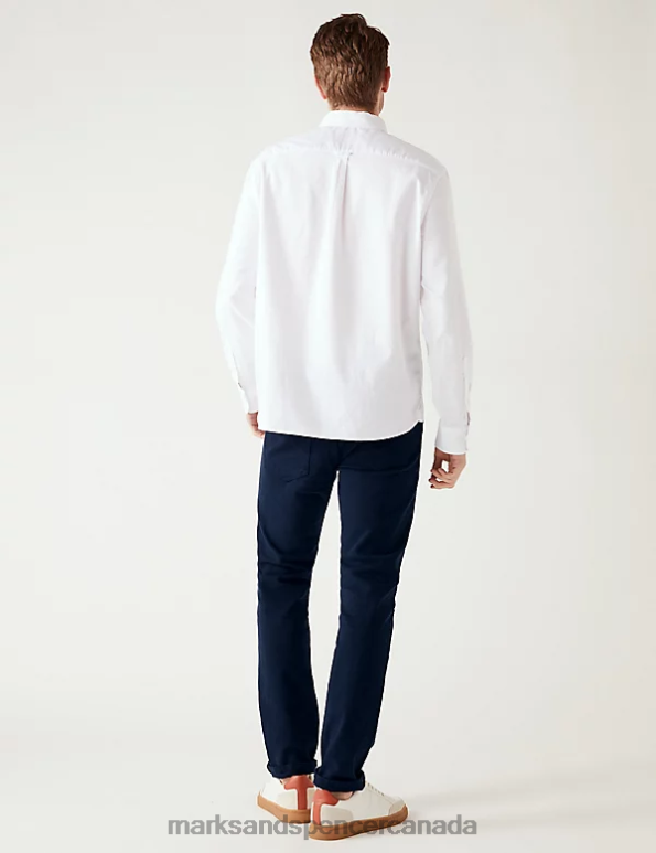 Men Blue Clothing Marks & Spencer Slim Fit Tea Dyed Stretch Jeans 20VTD5775 - Marks and Spencer Canada locations