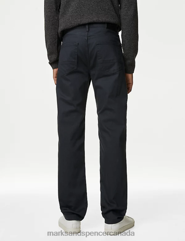 Men Dark Charcoal Clothing Marks & Spencer Straight Fit 360 Flex Jeans 20VTD7043 - Marks and Spencer online