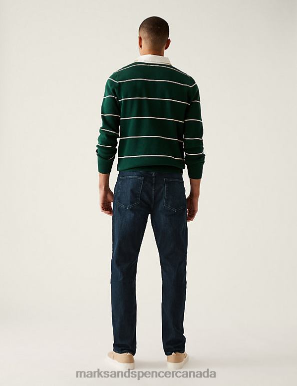 Marks and Spencer Canada - Men Dark Ink Clothing Marks & Spencer Loose Fit Stretch Jeans 20VTD7437