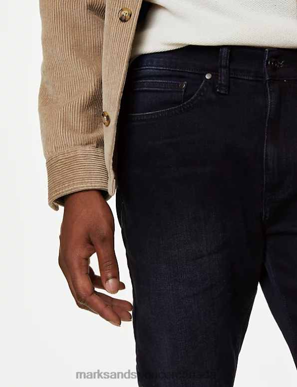 Men Dark Ink Clothing Marks & Spencer Slim Fit Stretch Jeans 20VTD5463 - Marks and Spencer online