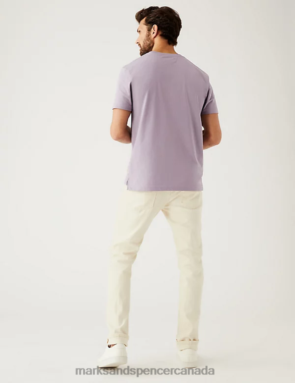 Men Ecru Clothing Marks & Spencer Slim Fit Stretch Jeans 20VTD5469 - Marks and Spencer online