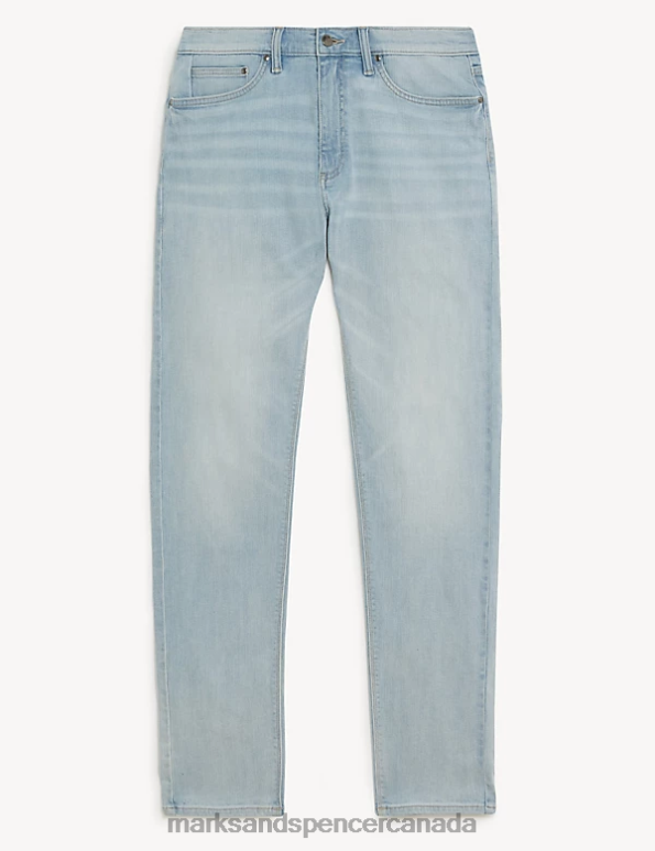 Marks and Spencer sale - Men Ice Blue Clothing Marks & Spencer Slim Fit Stretch Jeans 20VTD5468