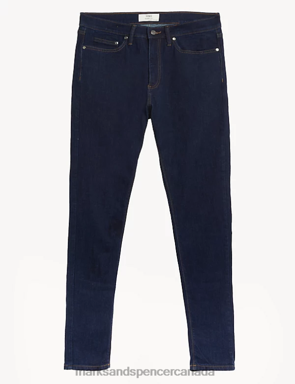 Men Indigo Clothing Marks & Spencer Skinny Fit Stretch Jeans 20VTD7257 - Marks and Spencer online