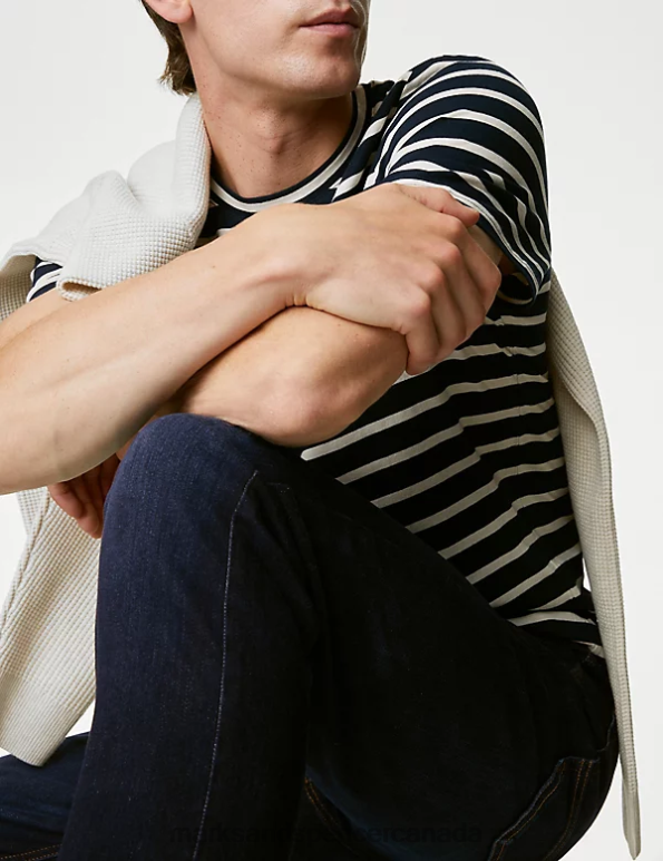 Men Indigo Clothing Marks & Spencer Slim Fit 360 Flex Jeans 20VTD7185 - Marks and Spencer online