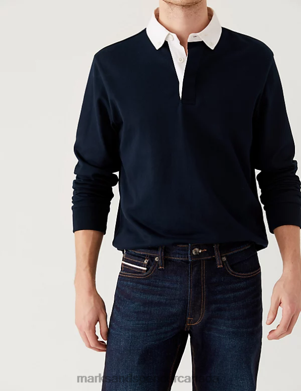 Men Indigo Clothing Marks & Spencer Slim Fit Japanese Selvedge Stretch Jeans 20VTD5837 - Marks and Spencer outlet