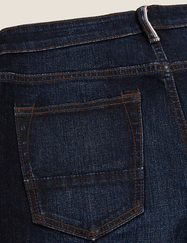 Men Indigo Clothing Marks & Spencer Slim Fit Japanese Selvedge Stretch Jeans 20VTD5837 - Marks and Spencer outlet