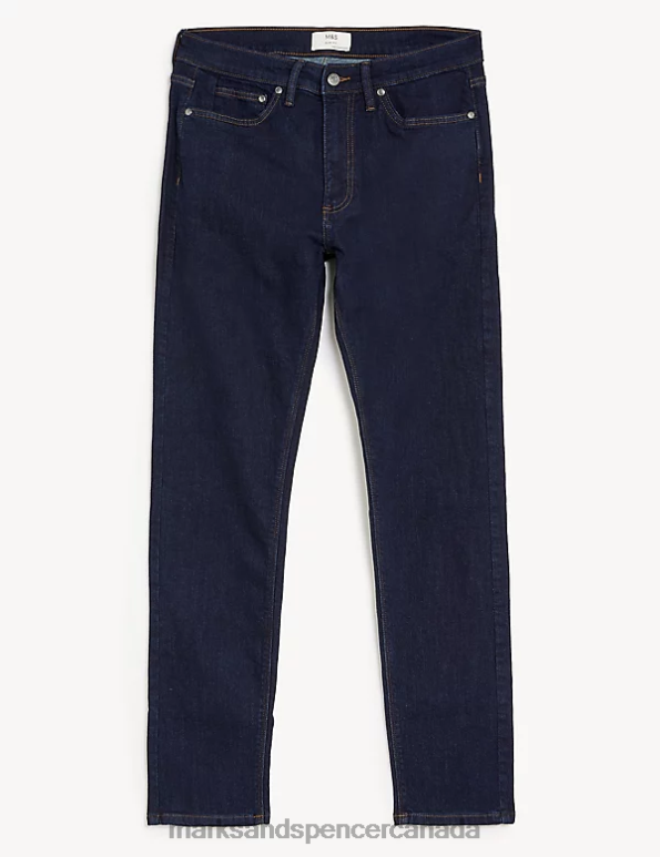 Men Indigo Clothing Marks & Spencer Slim Fit Stretch Jeans 20VTD5428 - Marks and Spencer online