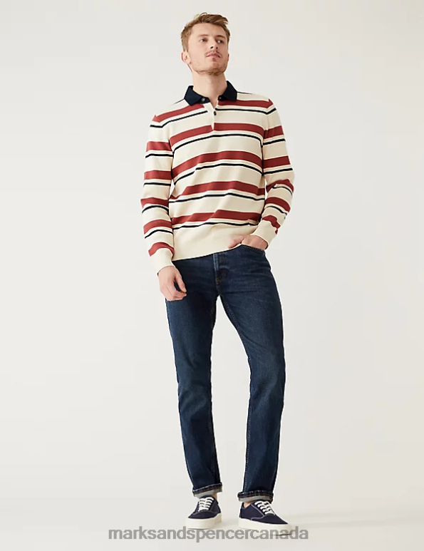 Men Indigo Clothing Marks & Spencer Slim Fit Vintage Wash Stretch Jeans 20VTD6221 - Marks and Spencer Canada locations