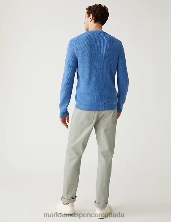 Marks and Spencer near me - Men Light Grey Clothing Marks & Spencer Straight Fit 360 Flex Jeans 20VTD7041