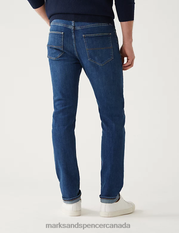 Marks and Spencer sale - Men Medium Blue Clothing Marks & Spencer 2pk Slim Fit Stretch Jeans 20VTD6971