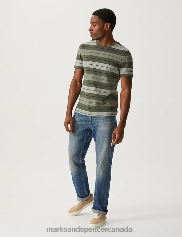 Men Medium Blue Clothing Marks & Spencer Loose Fit Vintage Wash Jeans 20VTD6190 - Marks and Spencer online