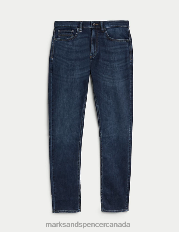 Men Medium Blue Clothing Marks & Spencer Slim Fit 360 Flex Jeans 20VTD7186 - Marks and Spencer Canada locations