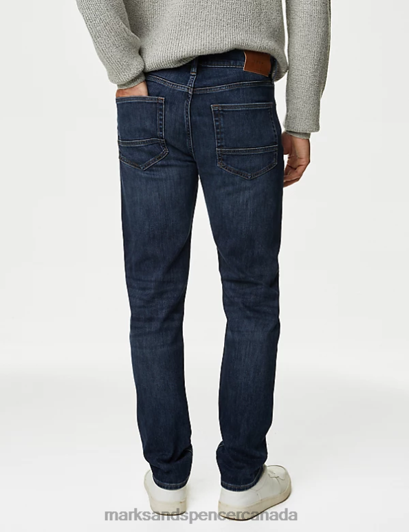 Men Medium Blue Clothing Marks & Spencer Slim Fit 360 Flex Jeans 20VTD7186 - Marks and Spencer Canada locations