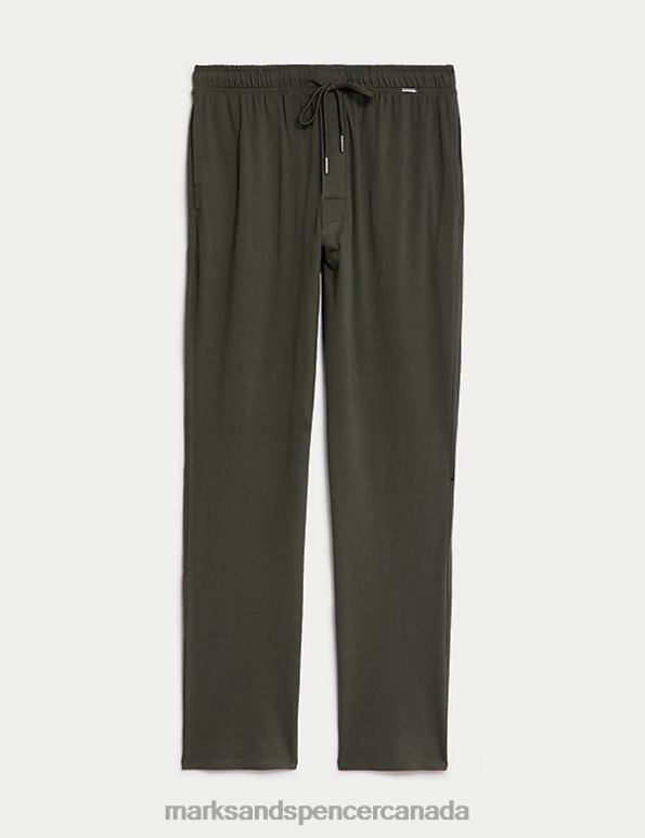 Men Evergreen Clothing Marks & Spencer Supima Cotton Blend Supersoft Pyjama Bottoms 20VTD6968 - Marks and Spencer online