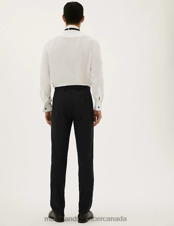 Marks and Spencer near me - Men Black Clothing Marks & Spencer Regular Fit Stretch Suit Trousers 20VTD6054
