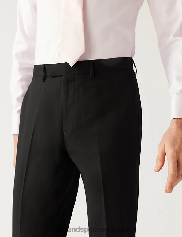 Marks and Spencer sale - Men Black Clothing Marks & Spencer Regular Fit Stretch Suit Trousers 20VTD6247