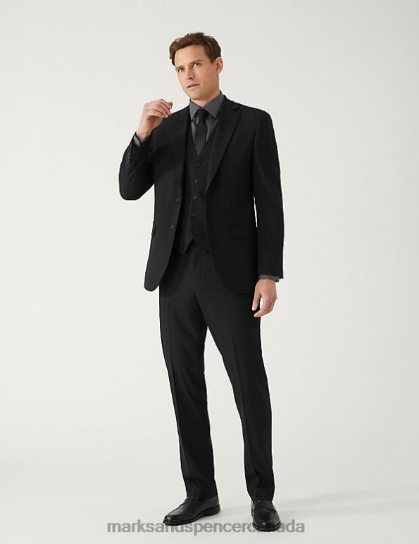 Men Black Clothing Marks & Spencer Regular Fit Suit Trousers 20VTD6465 - Marks and Spencer Canada locations
