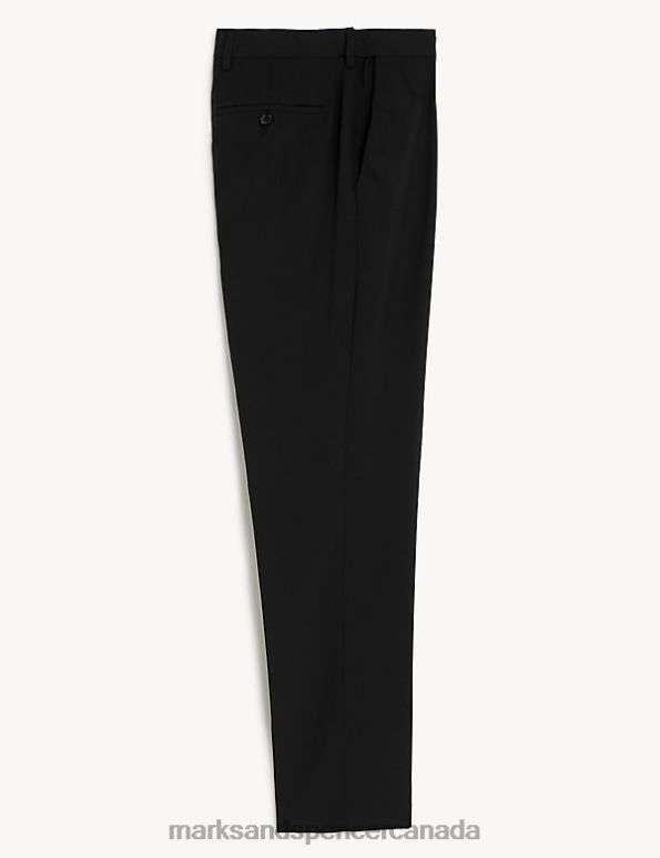 Marks and Spencer near me - Men Black Clothing Marks & Spencer Regular Fit Trouser with Active Waist 20VTD5678