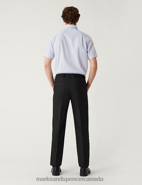 Marks and Spencer near me - Men Black Clothing Marks & Spencer Regular Fit Trouser with Active Waist 20VTD5678