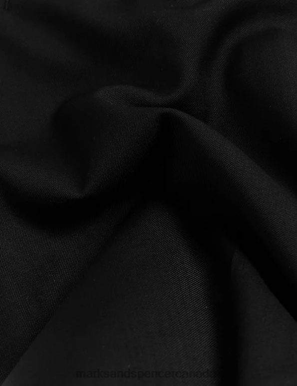 Marks and Spencer sale - Men Black Clothing Marks & Spencer Slim Fit Pure Wool Twill Trousers 20VTD6517