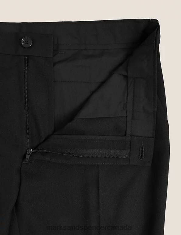 Men Black Clothing Marks & Spencer Slim Fit Trouser with Active Waist 20VTD5546 - Marks and Spencer Canada locations