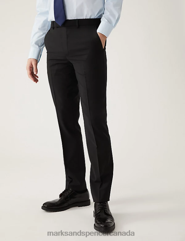 Men Black Clothing Marks & Spencer The Ultimate Slim Fit Suit Trousers 20VTD5371 - Marks and Spencer Canada locations