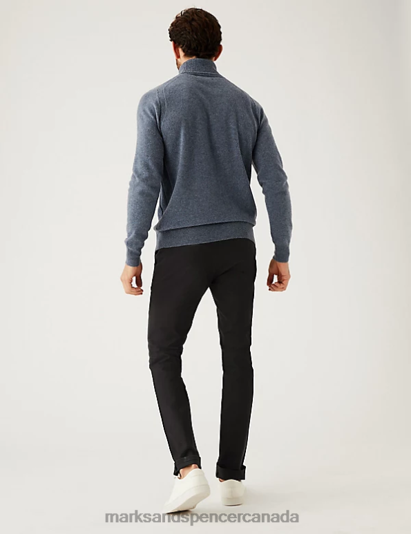 Marks and Spencer near me - Men Black Mix Clothing Marks & Spencer Slim Fit Stretch Chinos 20VTD7328