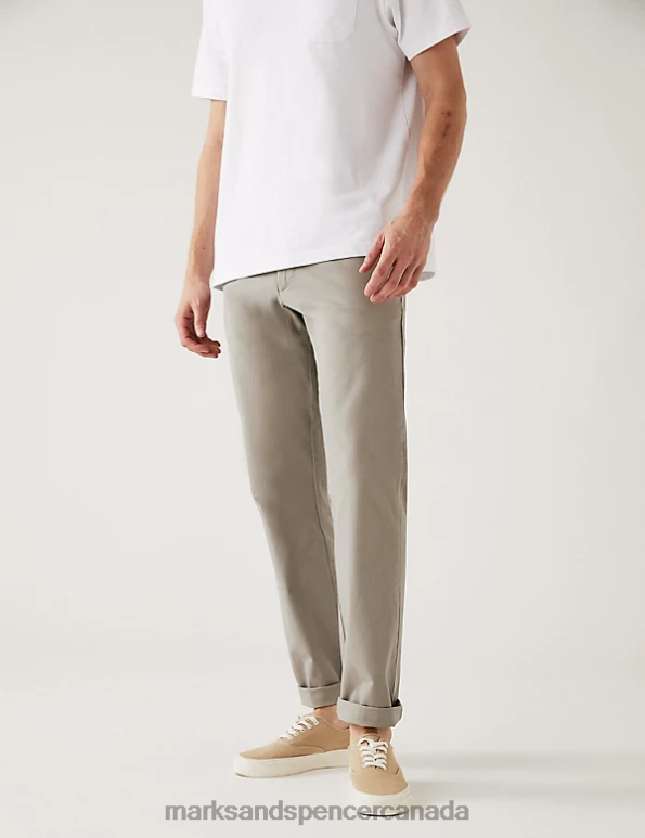 Men Clay Clothing Marks & Spencer Regular Fit Stretch Chinos 20VTD237 - Marks and Spencer outlet