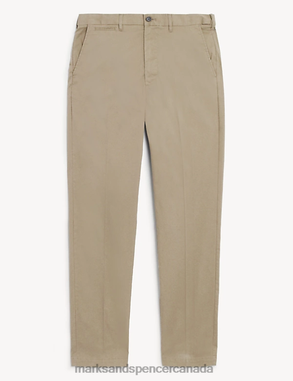 Men Dark Bronze Clothing Marks & Spencer Regular Fit Super Lightweight Chinos 20VTD6057 - Marks and Spencer online