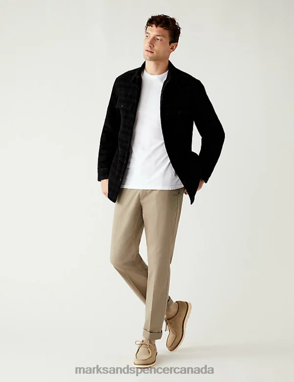 Men Dark Bronze Clothing Marks & Spencer Regular Fit Super Lightweight Chinos 20VTD6057 - Marks and Spencer online
