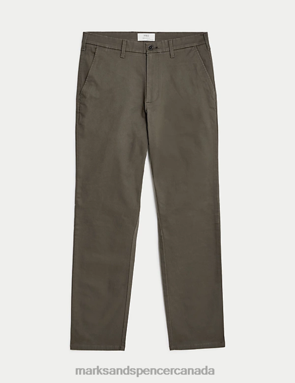 Marks and Spencer near me - Men Dark Brown Mix Clothing Marks & Spencer Regular Fit Stretch Chinos 20VTD240