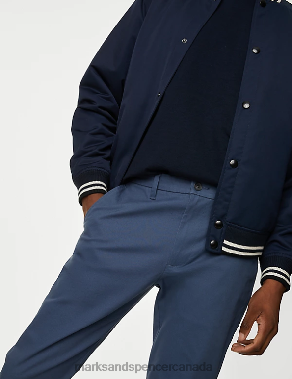 Men Dark Ink Clothing Marks & Spencer Skinny Fit Stretch Chinos 20VTD5319 - Marks and Spencer online